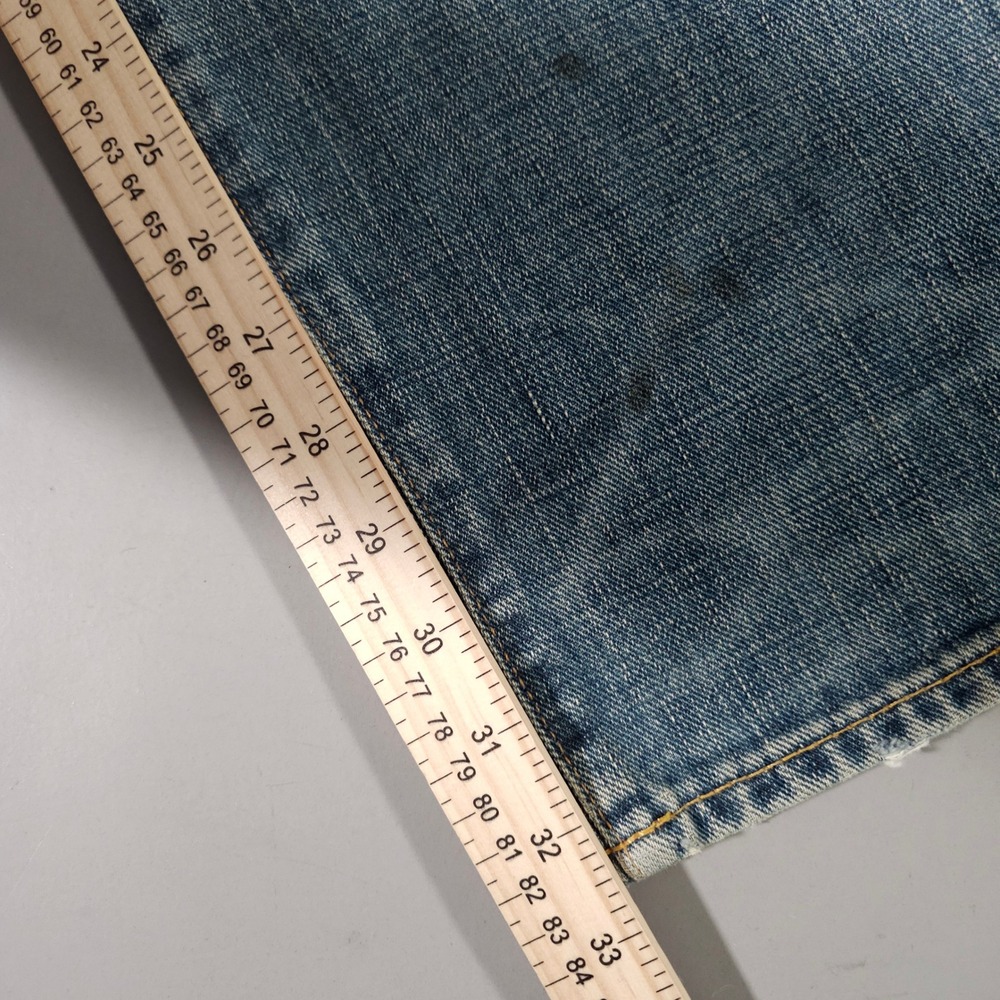 Double RL RRL Slim Fit Jeans Mens 32x32 Blue Japanese Selvedge Denim Made in USA - Picture 9 of 12